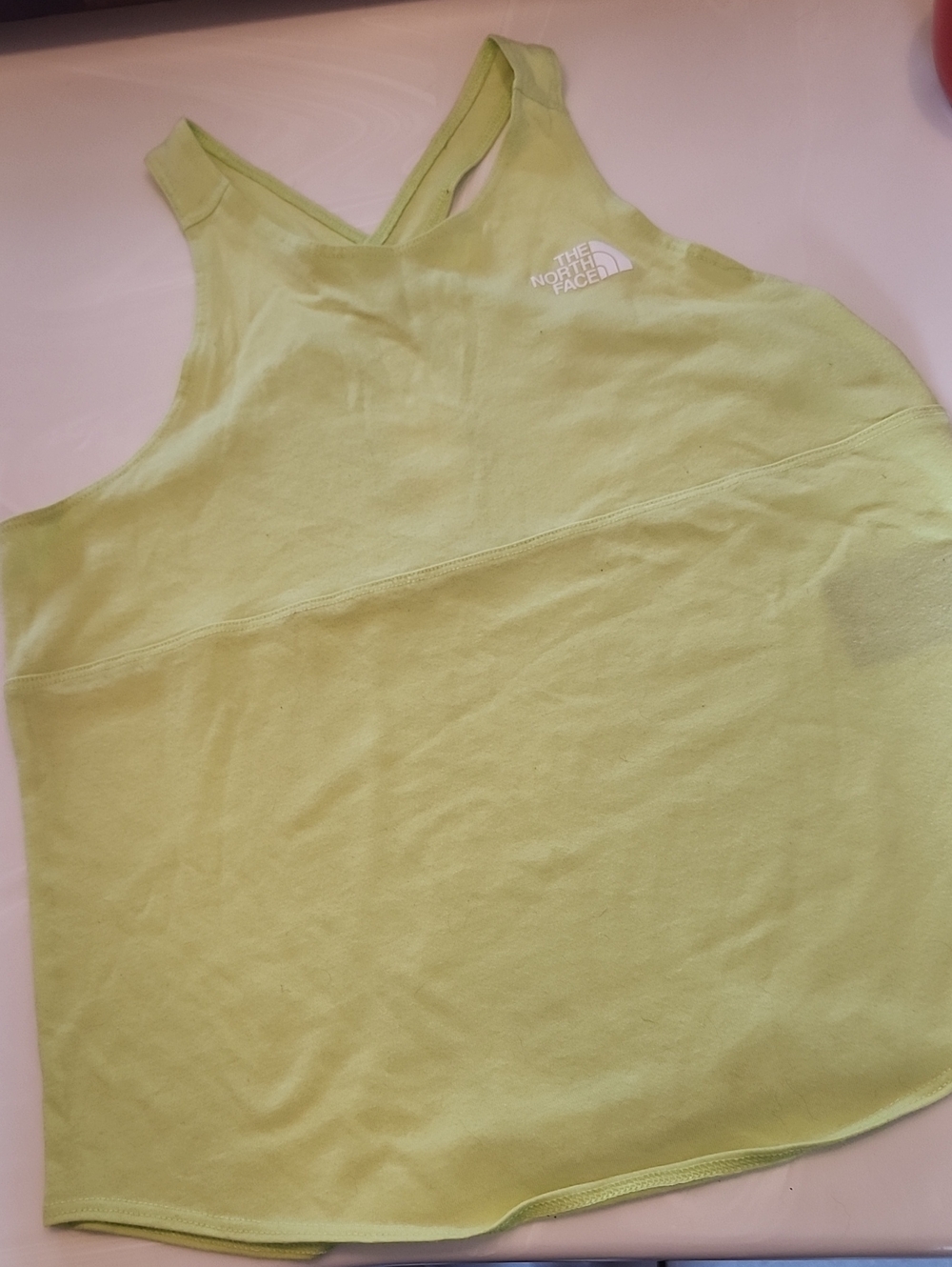 The North Face Women's Lime Green Racerback Tank with Logo